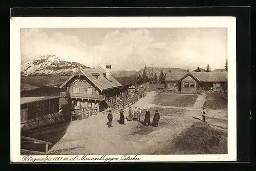 AK Mariazell, Partie an der Bürgeralpe mit Blick auf den Oetscher