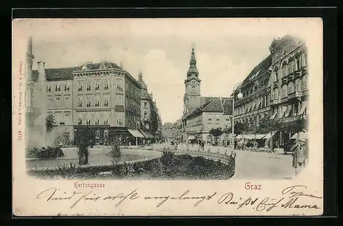 AK Graz, Blick in die Herrengasse