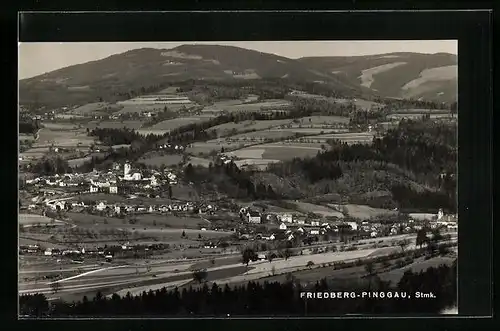 AK Friedberg-Pnggau, Totale vom Berg aus gesehen