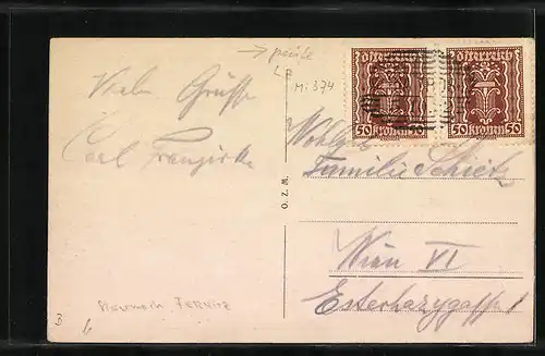 AK Maria Trost, Teilansicht mit Waisenhaus und Kirche