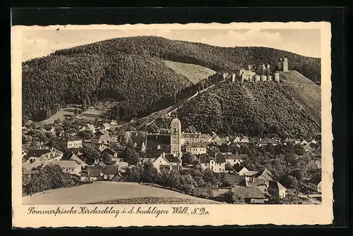 AK Kirchschlag i. d. buckligen Welt, Teilansicht mit Berg