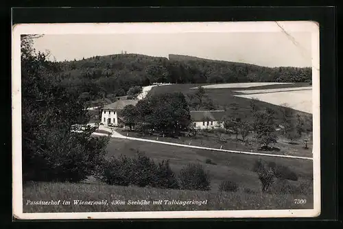 AK Passauerhof im Wienerwald, Ortsansicht mit Tulbingerkogel