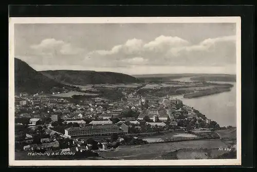 AK Hainburg /Donau, Teilansicht mit Donau