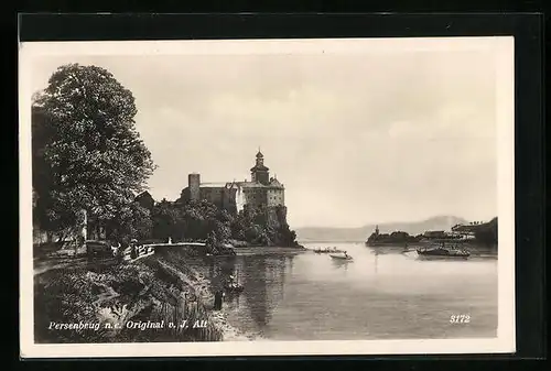 AK Persenbeug, Blick auf Schloss Persenbeug