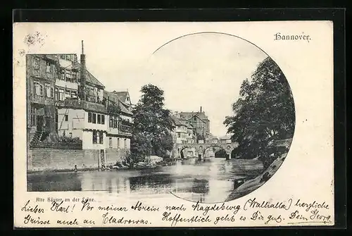 AK Hannover, Alte Häuser an der Leine