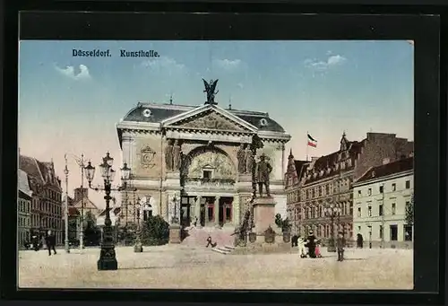 AK Düsseldorf, Kunsthalle und Denkmal