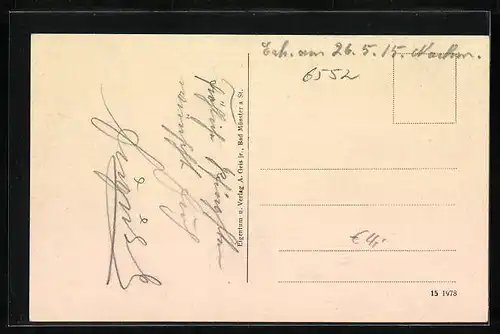 AK Ebernburg, Teilansicht mit Burg