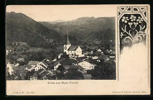 AK Wila /Tösstal, Teilansicht mit Kirche