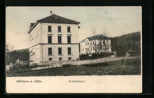 AK Affoltern a. Albis, Blick auf die Schulhäuser