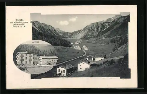 AK Cierfs am Ofenbergpass, Hotel Alpina, Panorama