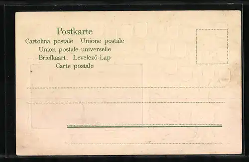 Präge-AK Altdorf, Strassenpartie am Telldenkmal, Wappen der Kantone