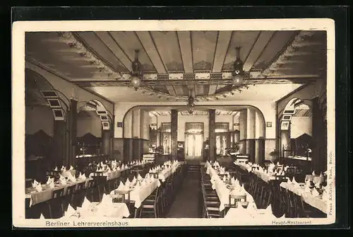 AK Berlin, Lehrervereinshaus C. Saegers Gesellschafts-Säle, Alexanderstrasse 41, Haupt-Restaurant