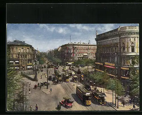 Mini-AK Berlin, Potsdamer Brücke und Potsdamer Strasse