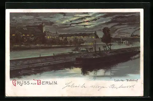 Mondschein-Lithographie Berlin, Lehrter Bahnhof