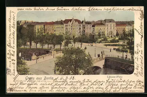 AK Berlin, Lützow-Platz aus der Vogelschau