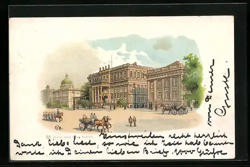 Lithographie Berlin, Palais Kaiser Friedrichs