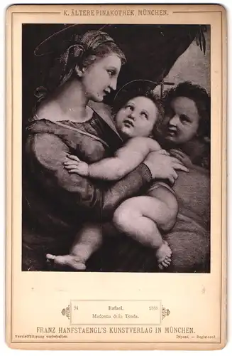 Fotografie Franz Hanfstaengl, München, Gemälde, Madonna della Tenda nach Rafael