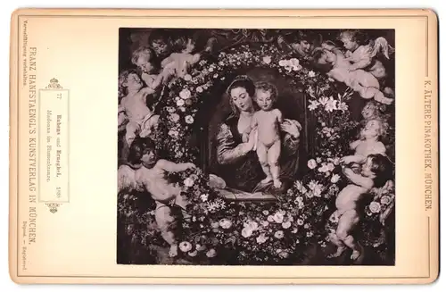 Fotografie Franz Hanfstaengl, München, Gemälde, Madonna im Blumenkranze nach Rubens und Brueghel