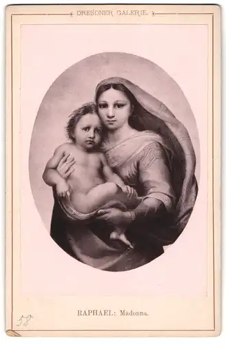 Fotografie Fotograf unbekannt, Dresden, Madonna nach Raphael