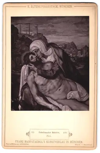 Fotografie Franz Hanfstaengl, München, Gemälde, Pietà, unbekannter Meister