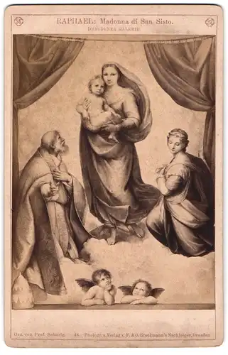 Fotografie F. & O. Brockmann`s Nachfolger, Dresden, Madonna di San Sisto nach Raphael