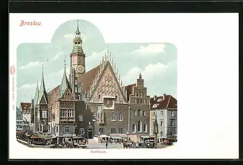 AK Breslau, Blick auf das Rathaus