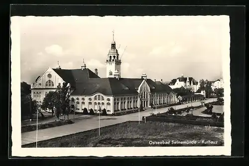 AK Swinemünde, Partie am Kurhaus
