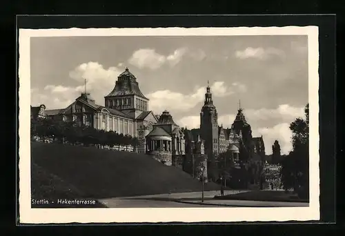 AK Stettin, Partie an der Hakenterrasse