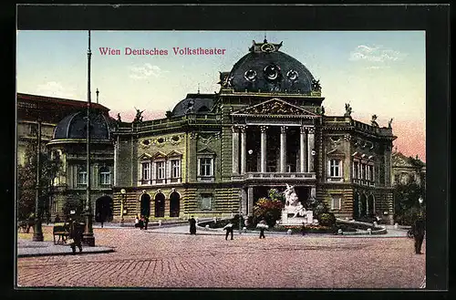 AK Wien, Partie vor dem Deutschen Volkstheater