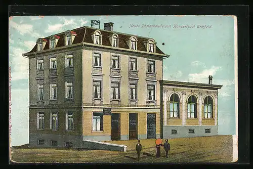 AK Erstfeld, Neues Postgebäude mit Konzertsaal