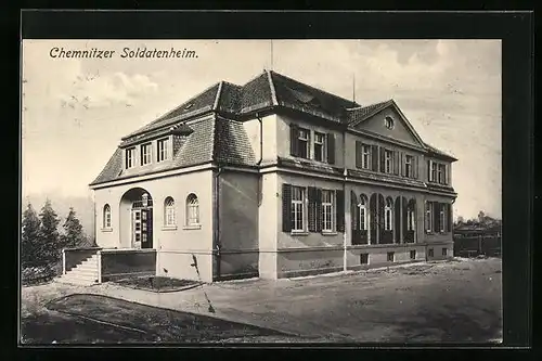 AK Chemnitz, Chemnitzer Soldatenheim - Gebäudeansicht