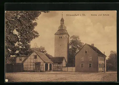 AK Straussfurt i. Th., Kirche und Schule