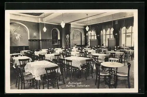 AK Buttstädt, Cafe Schollain, Innenansicht