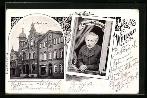 AK Winsen a. d. Luhe, Apotheke und Porträt Schäfer Ast Radbruch