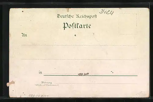 Lithographie St. Andreasberg, Blick vom Glockenberge, Rehberger Grabenhaus