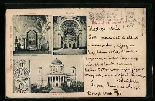 AK Eszlergom, Bazilika, Föoltar, Orgona