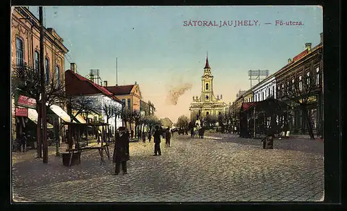 AK Sátoraljaujhely, Fö-utcza