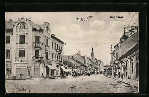 AK Kaposvár, Strassenpartie im Zentrum