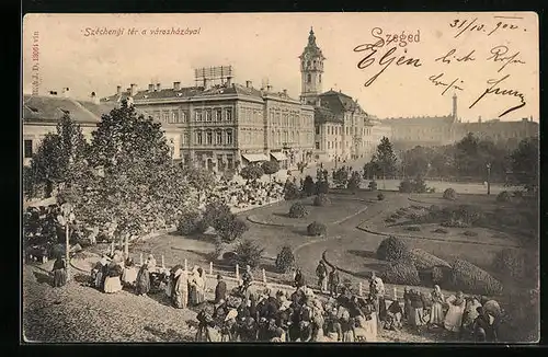 AK Szeged, Széchenyi tér a városházával