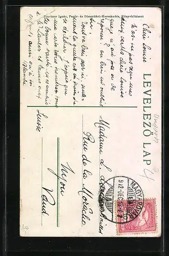 AK Magyaróvár, M. kir. posta és távirda épulet