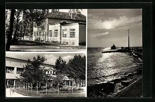 AK Siofok, Ortsansichten mit Uferpartie