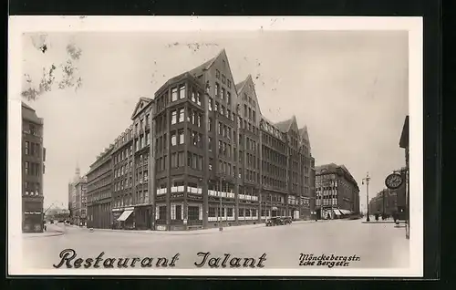 AK Hamburg, Restaurant Jalant, Mönckebergstrasse Ecke Bergstrasse