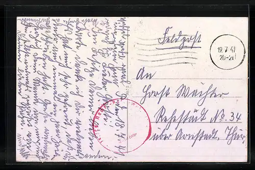 AK Pinneberg, Bahnhofstrasse mit Passanten