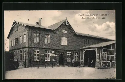 AK Langniendorf, Gasthaus v. H. Beth