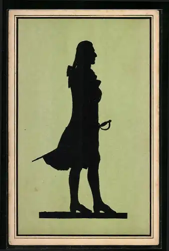 Künstler-AK Der Goethe-Kreis in Silhouetten: Schiller