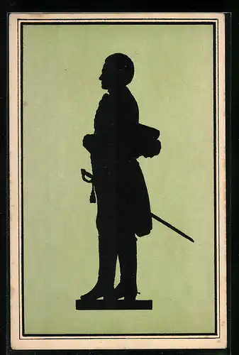 Künstler-AK Der Goethe-Kreis in Silhouetten: Carl August