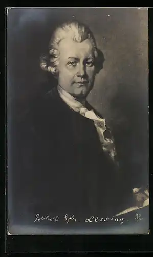 Künstler-AK Portrait des Dichters Lessing