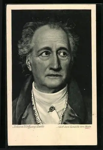 AK Portrait Johann Wolfgang Goethe nach dem Gemälde von Stieler