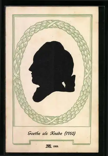 Künstler-AK Goethe als Knabe 1762 - Silhouette