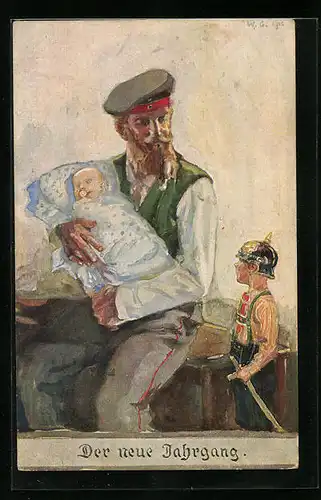 Künstler-AK Der neue Jahrgang - Nachschub für die Front